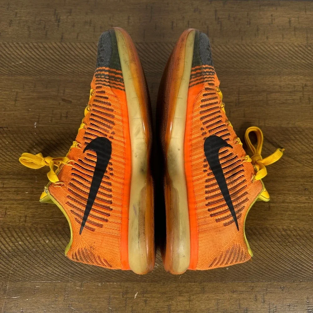 Nike Kobe 10 Elite Rivalry Low Men 10 Yellow Orange Chester Basketball Shoe 2015